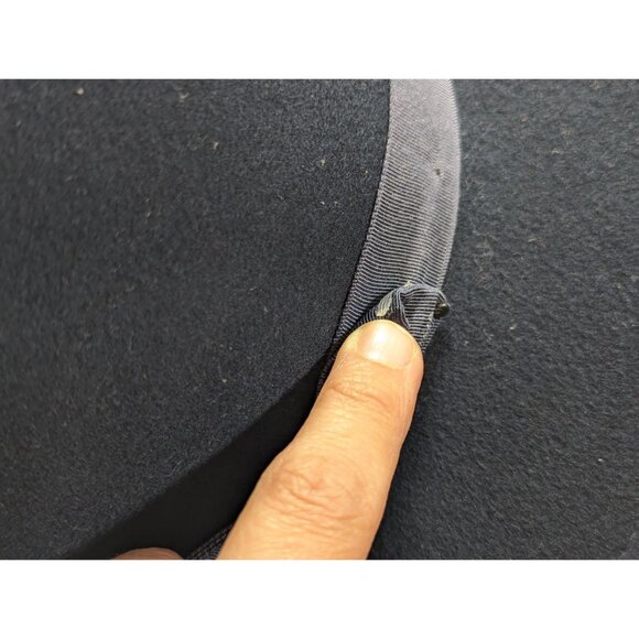 Bailey of Hollywood CURTIS Large 60 cm Navy Blue LiteFelt fedora made in USA, - Picture 9 of 10